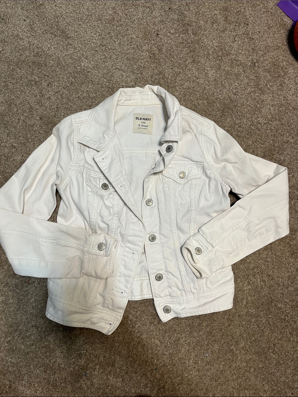 Old Navy women’s White Denim Jacket